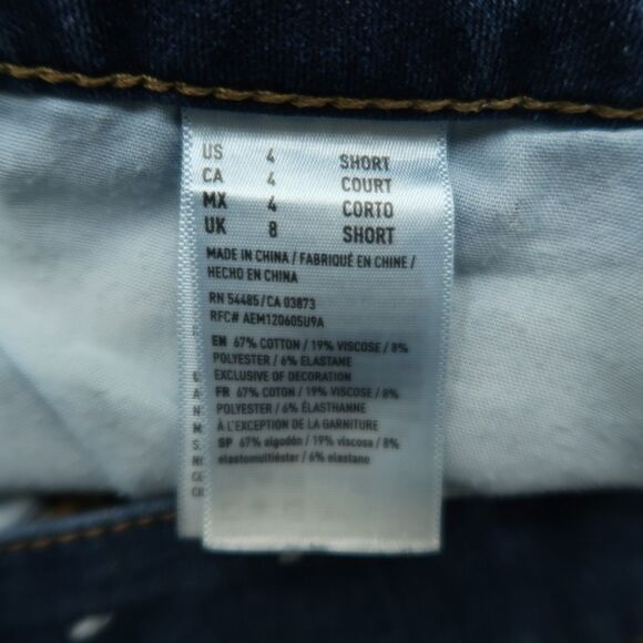 American Eagle Jeans Women's Size 4 Short Blue Mid-Rise Jegging Denim 26" Inseam - Picture 10 of 16
